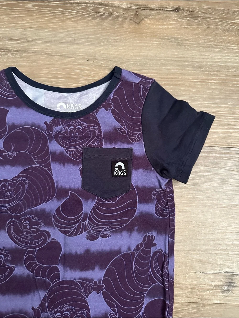 RAGS by Rags to Raches Cheshire Cat Alice In Wonderland Purple Romper 24M